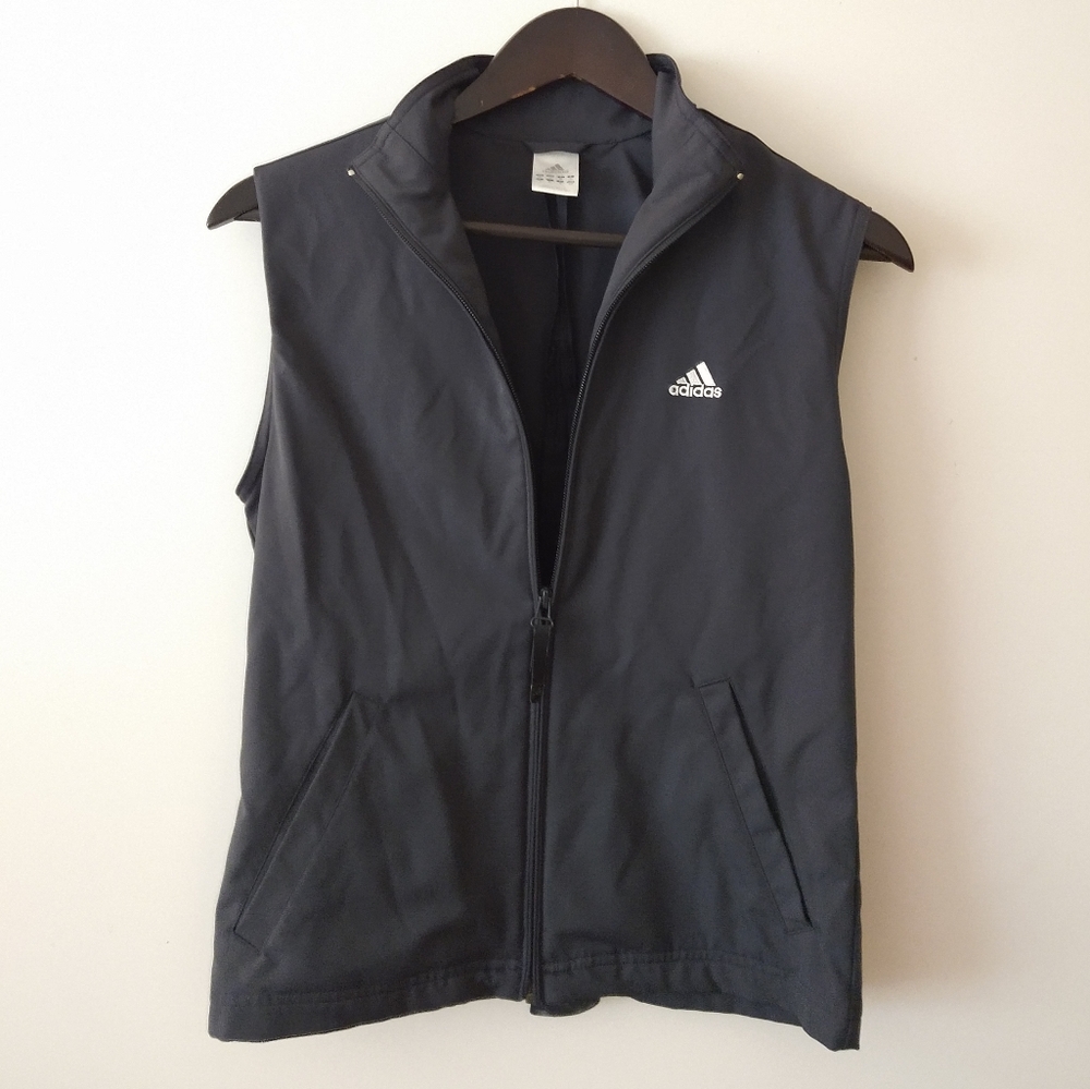 Adidas Sports Vest Size Small Vented Zip Back